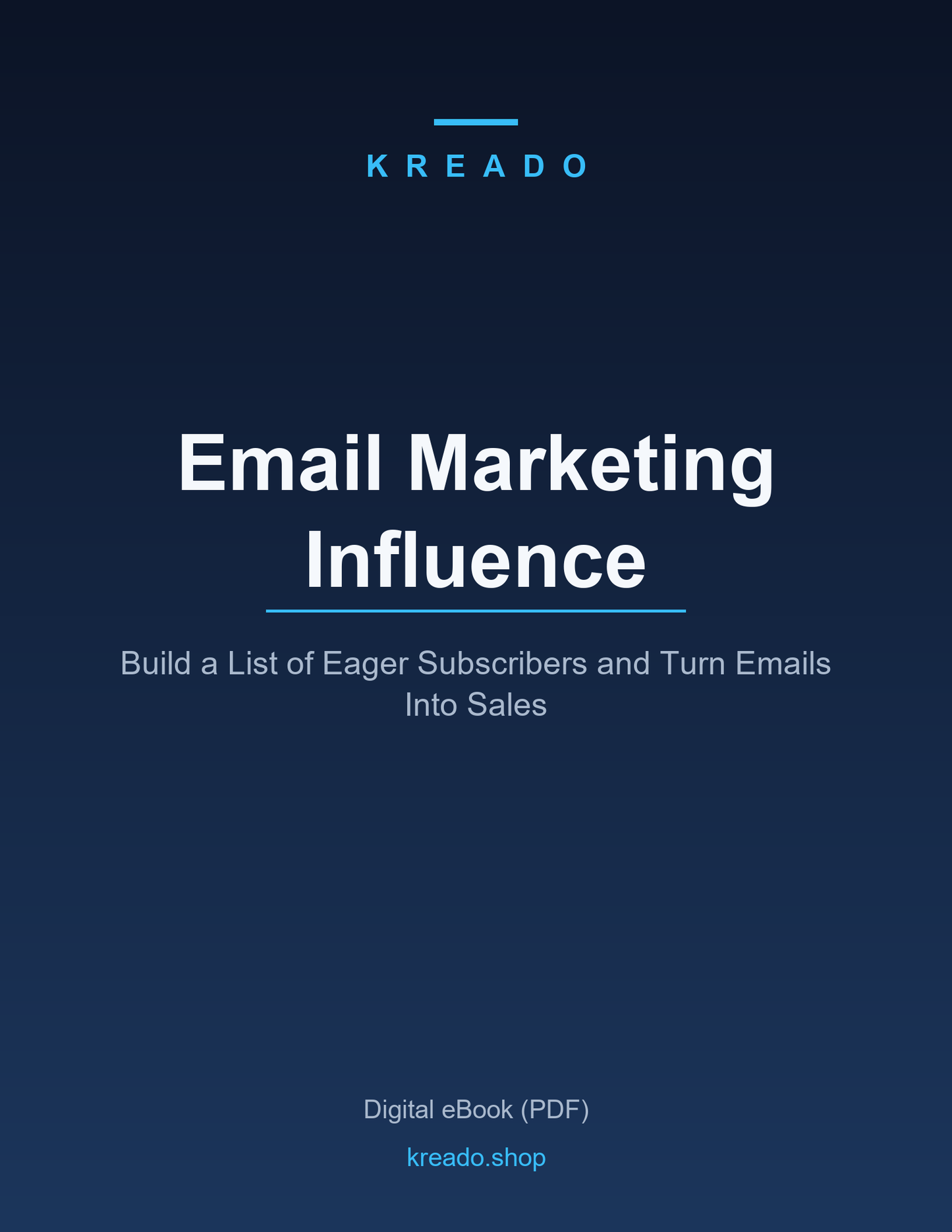 Email Marketing Influence - Kreado eBook cover