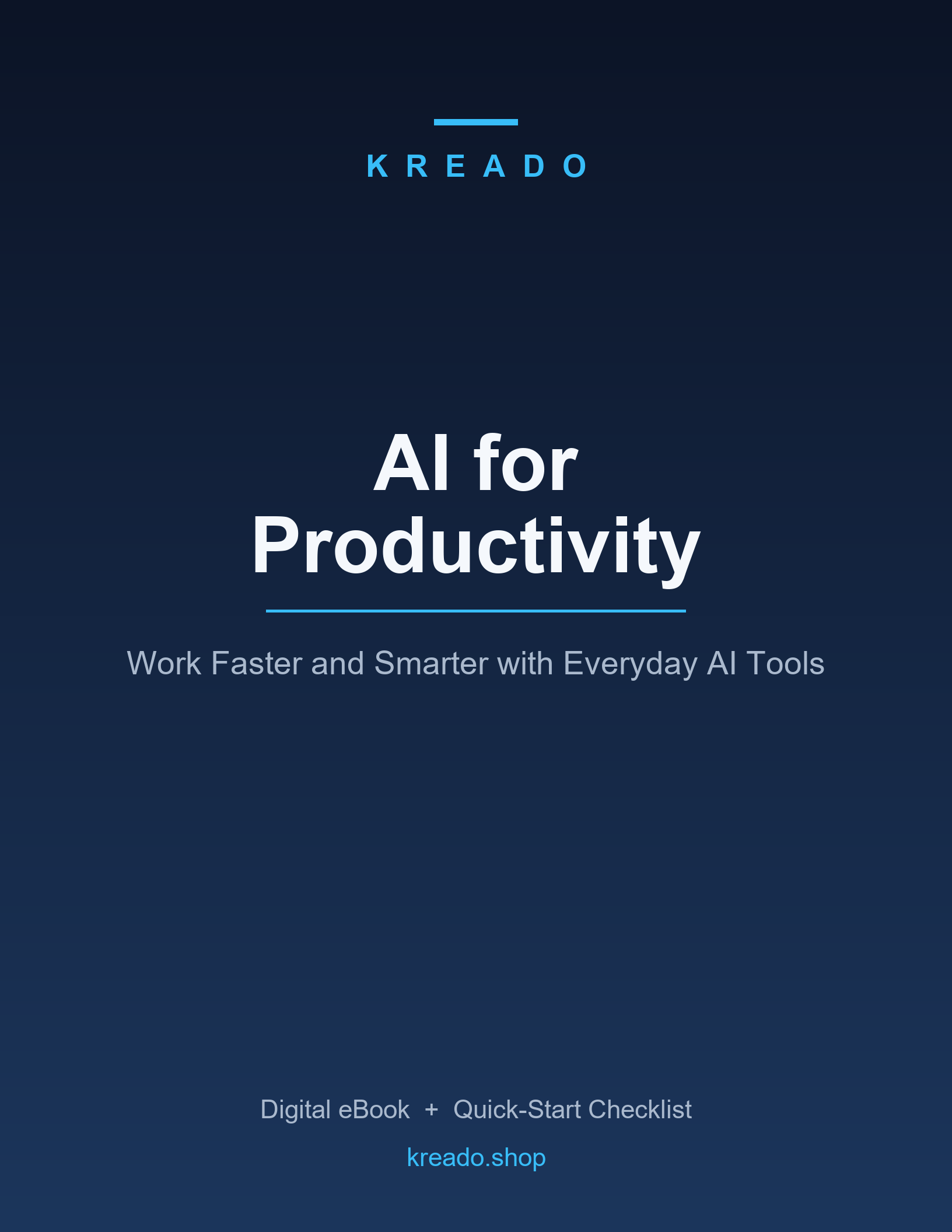 AI for Productivity - Kreado eBook cover