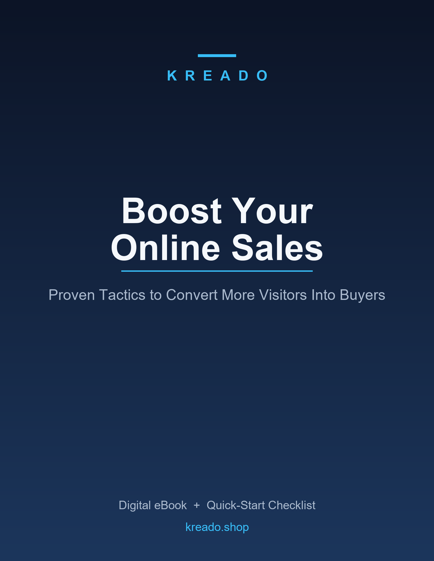 Boost Your Online Sales - Kreado eBook cover