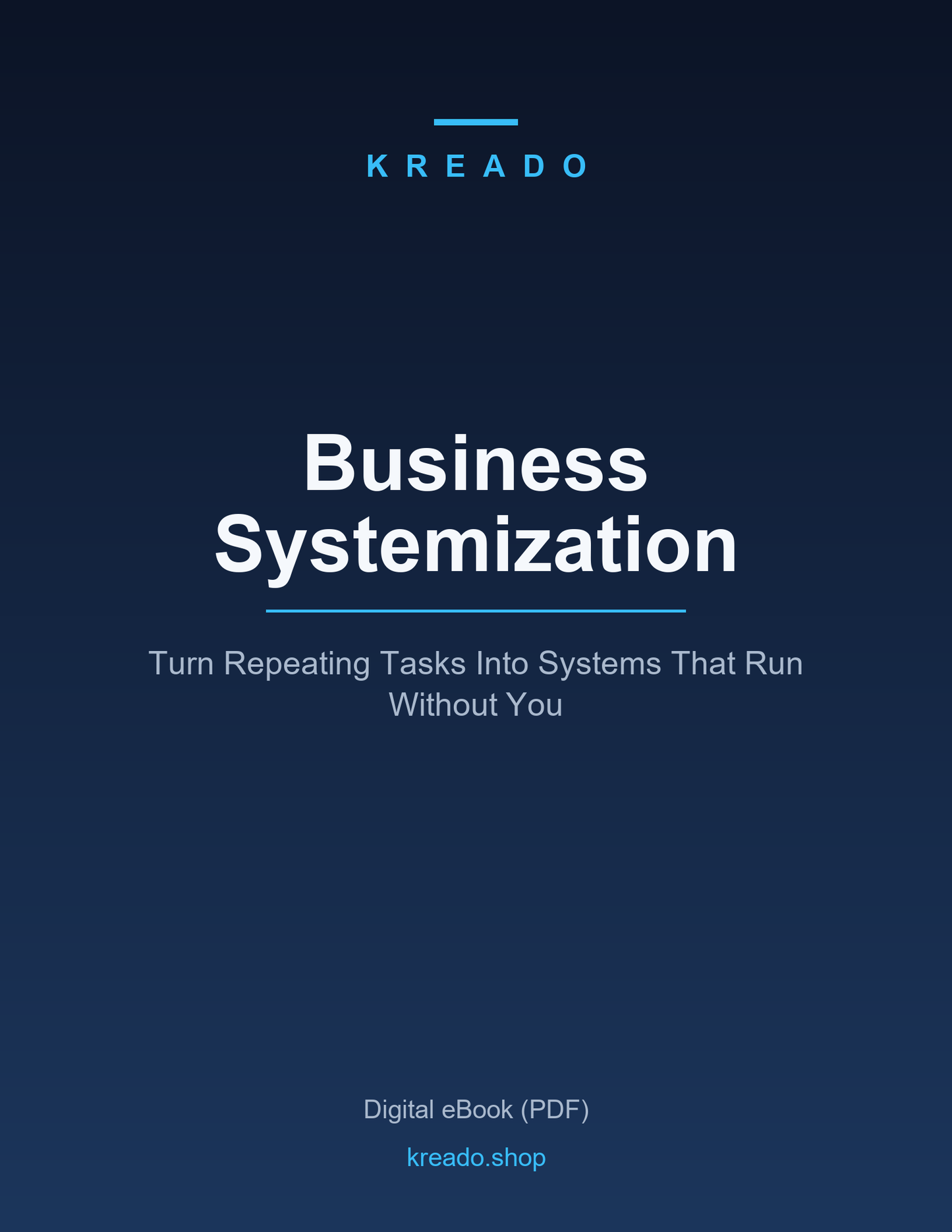 Business Systemization - Kreado eBook cover