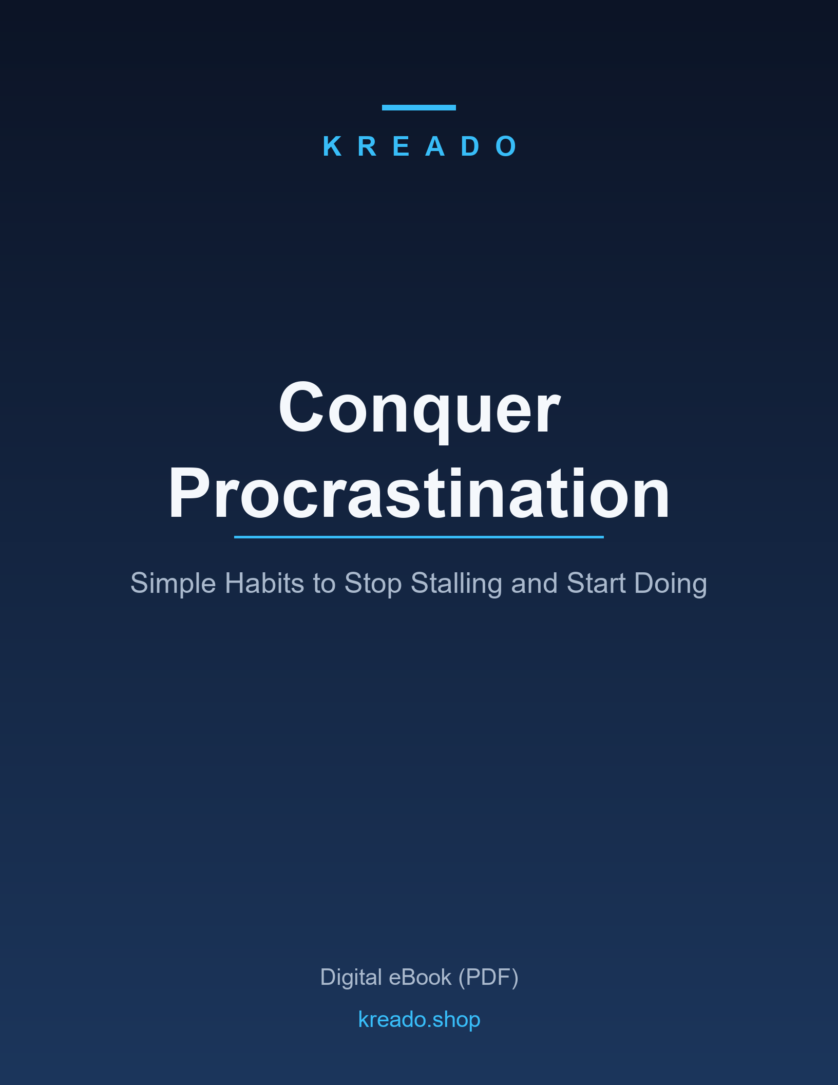 Conquer Procrastination - Kreado eBook cover