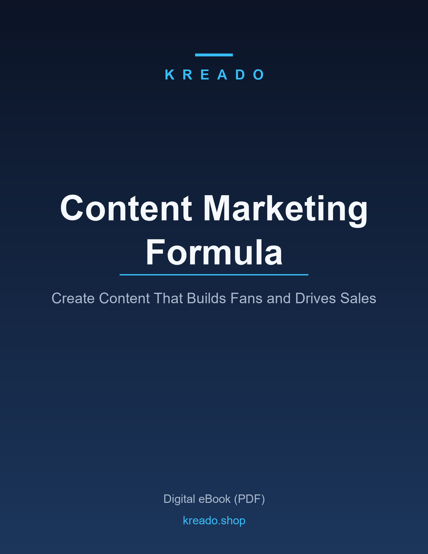 Content Marketing Formula - Kreado eBook cover