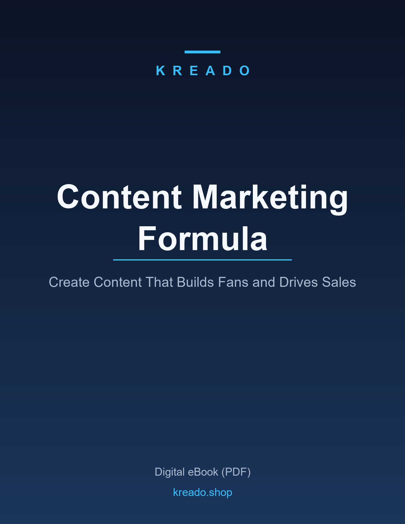 Content Marketing Formula - Kreado eBook cover