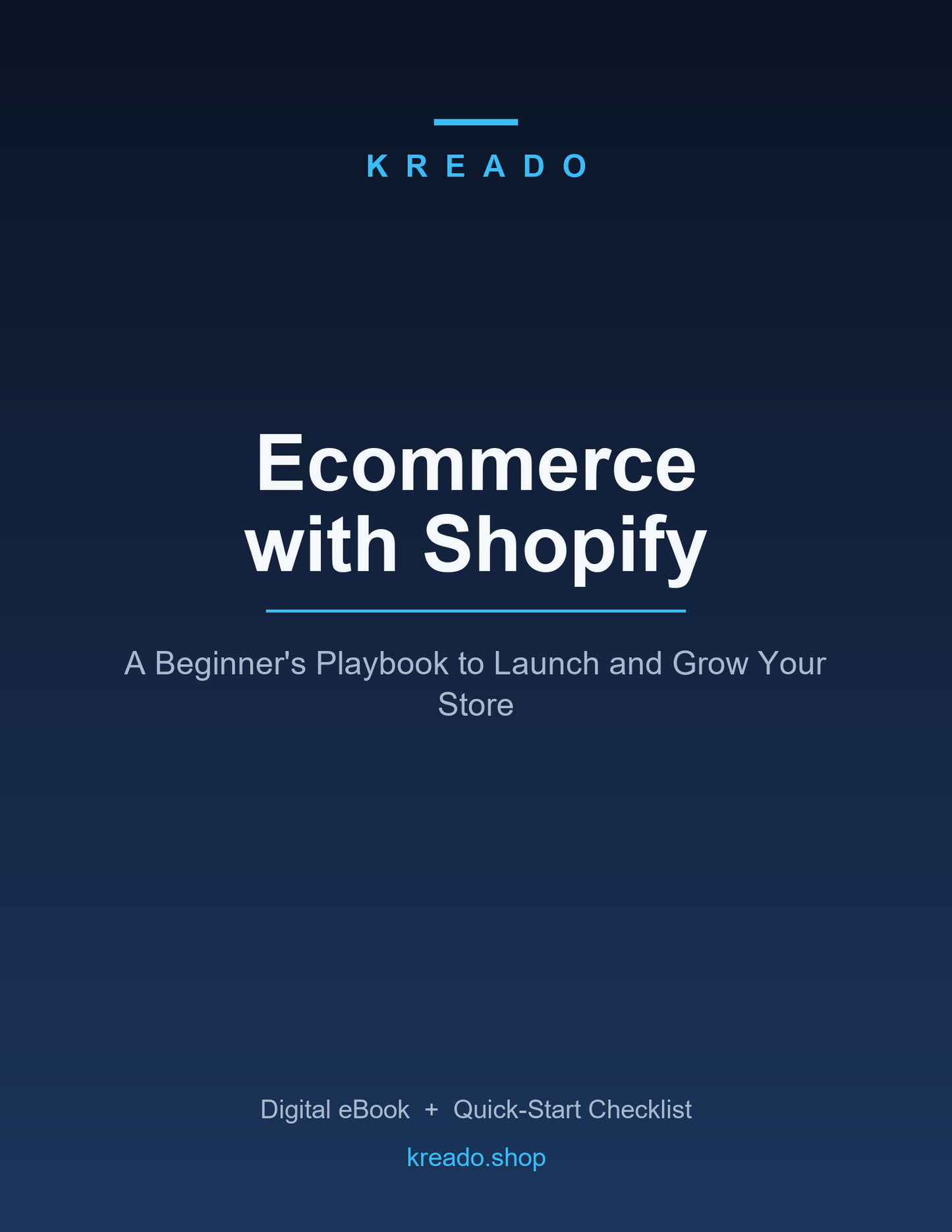 Ecommerce with Shopify - Kreado eBook cover