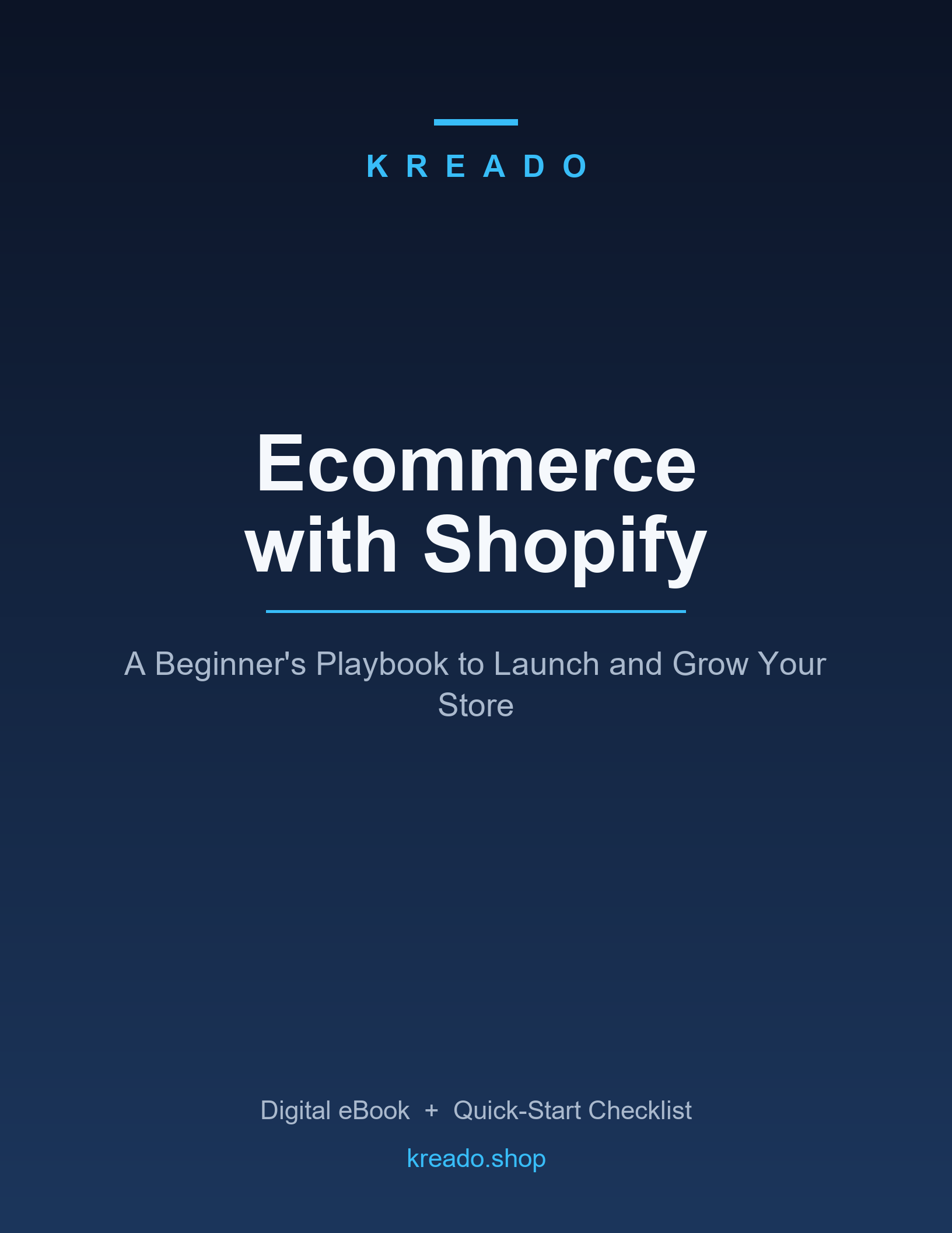 Ecommerce with Shopify - Kreado eBook cover