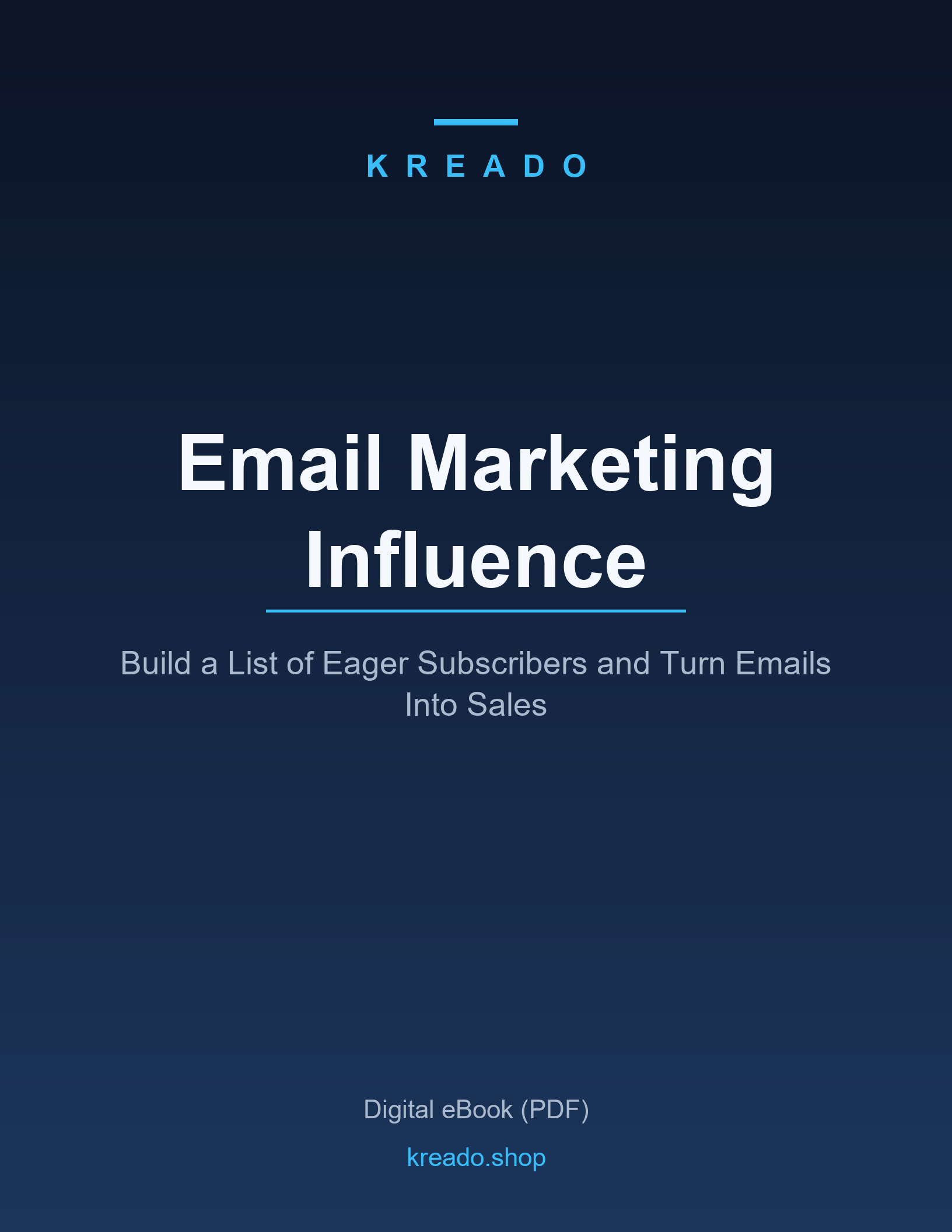 Email Marketing Influence - Kreado eBook cover
