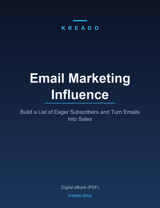 Email Marketing Influence - Kreado eBook cover