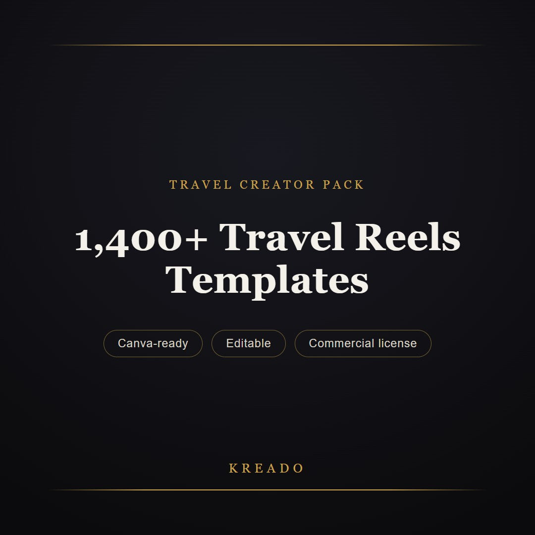 1,400+ Travel Reels Templates — Kreado